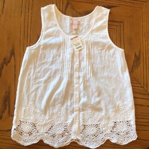 ST. TROPEZ WEST cotton tank tunic NWT     white size L